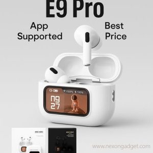 E9 Pro Touch AirPods with LED Display – ANC & ENC Supported | Smart App Version