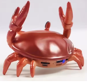 Crab Wireless Bluetooth Speaker with Mobile Phone Holder Stereo Sound Outdoor Subwoofer Portable Speakers