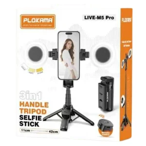 Plokama Live-M5 Pro 3in1 Handle Tripod Selfie Stick
