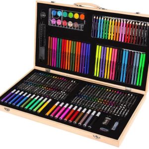 180 Pieces Art Set Drawing Painting Set Wood Box Drawing Supplies